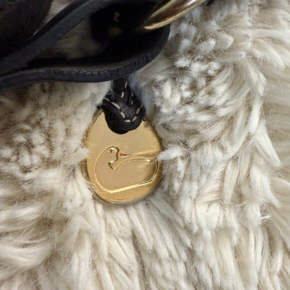 Dooney & Bourke Brown Monogram Canvas Shoulder Bag with Black Leather Trim - Picture 7 of 7